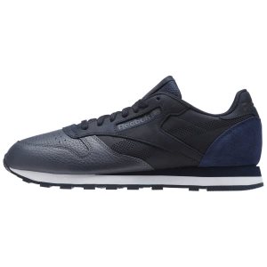 Adidasy Męskie Reebok Classic Leather UE Granatowe Niebieskie/Ciemny Niebieskie/Ciemny Niebieskie PL